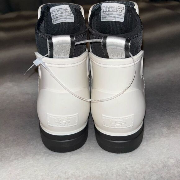 UGG Women's Droplet Rain Boots Size 11 White Waterproof Slip-On Casual - Picture 10 of 14